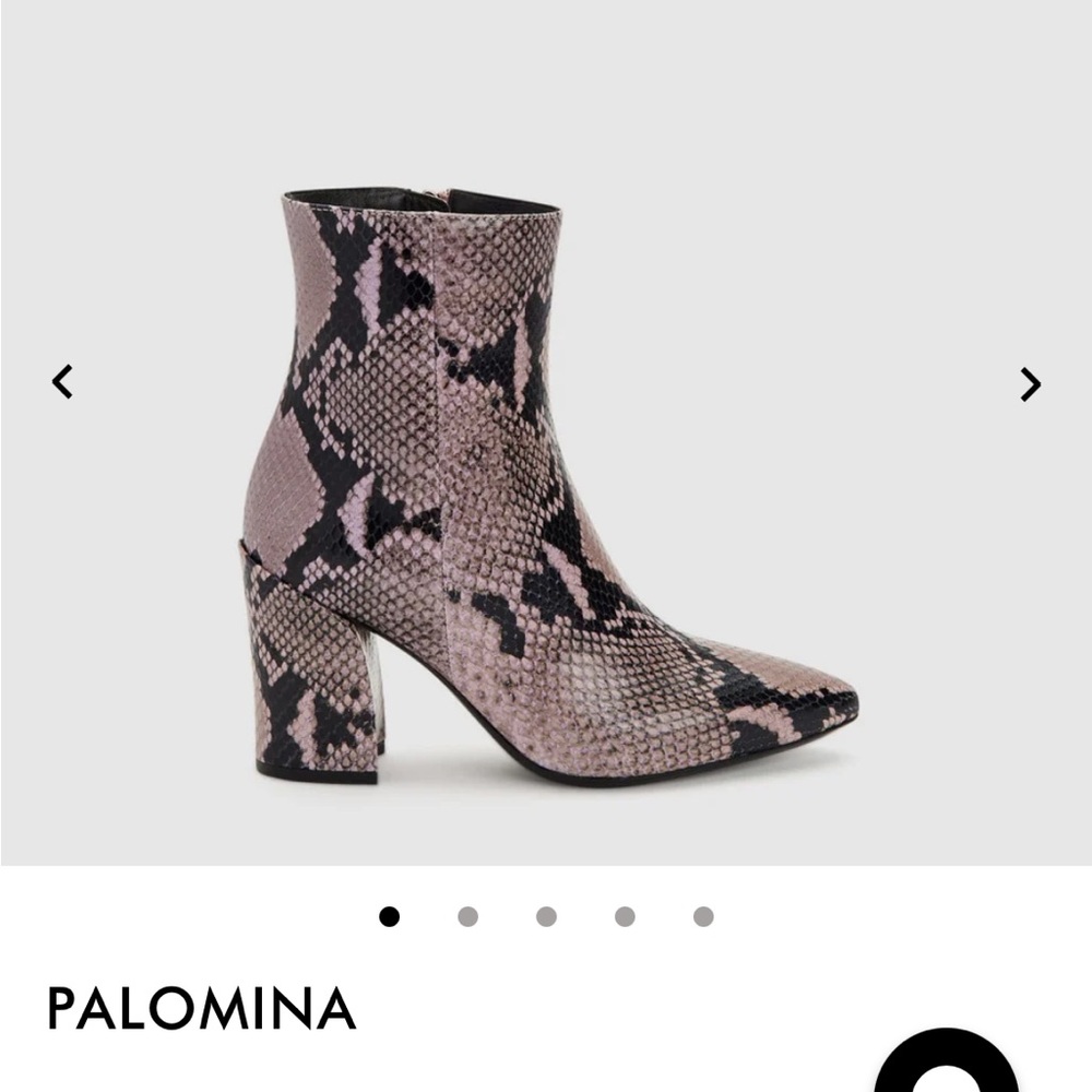 Aquatalia Palomina Snake Print Ankle Bootie in Mauve